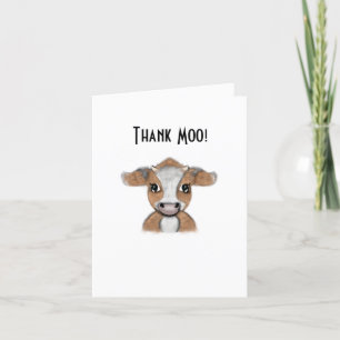 Une carte moto de remerciements Vache Carte de r