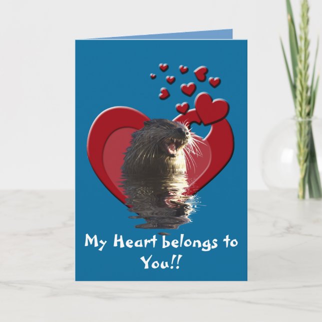 Une carte Otter Valentine (Devant)