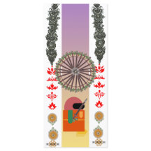 Une carte plate à travers un voyage