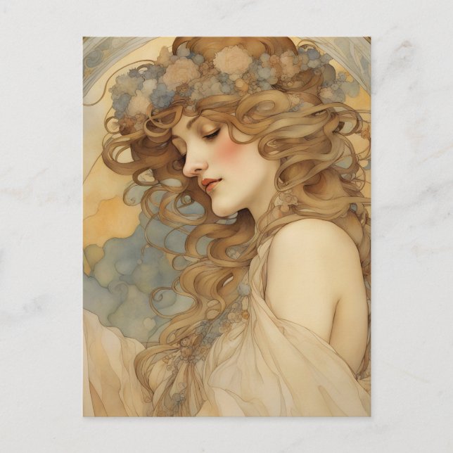 Une carte postale de femme magnifique (Devant)