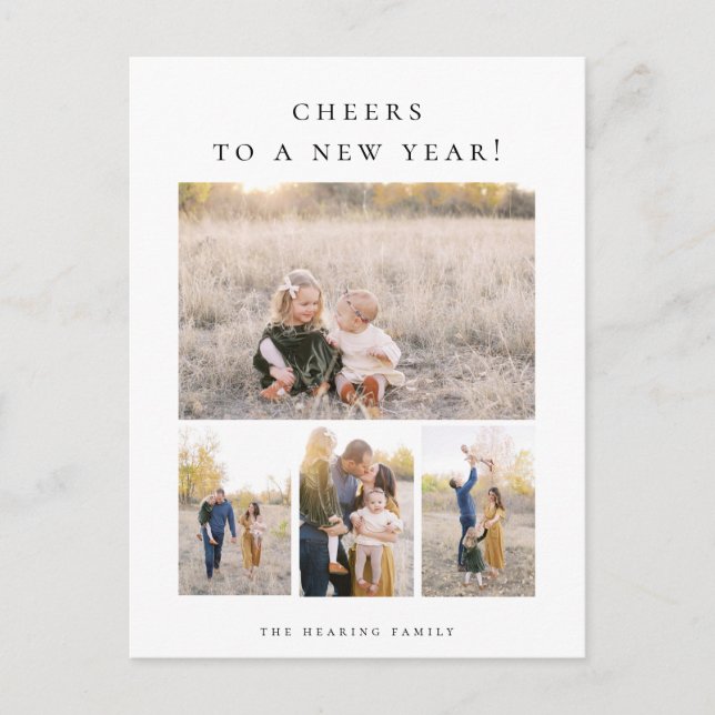 Une carte postale de jour d'année pour les fêtes (Devant)