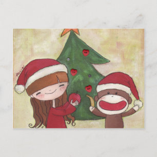 Une carte postale de Noël très joyeuse