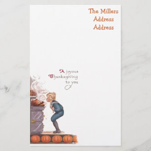 Une carte postale joyeuse de cru de thanksgiving