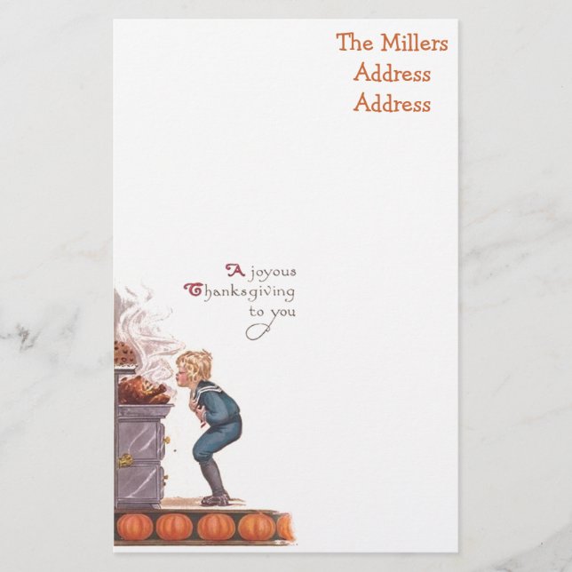 Une carte postale joyeuse de cru de thanksgiving (Devant)