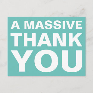 Une carte postale Merci massive
