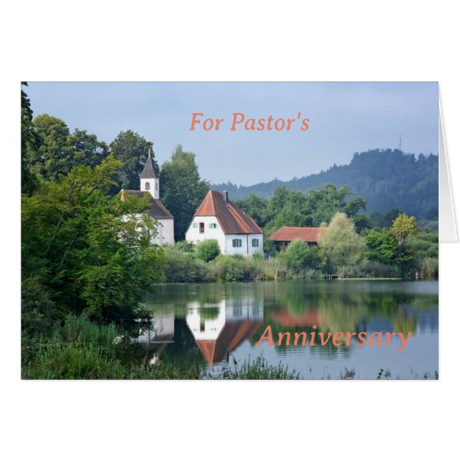 Une carte pour l'anniversaire d'un pasteur (Devant horizontal)