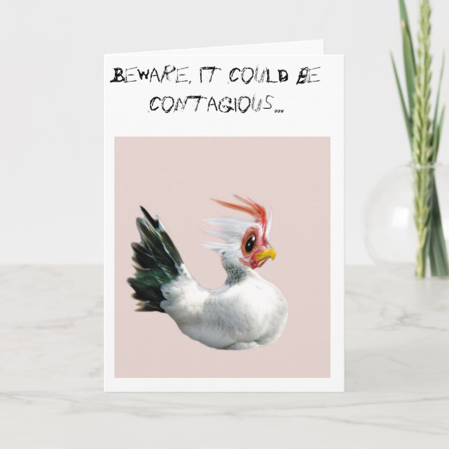 Une carte pour les amis hantés de poulet (Devant)