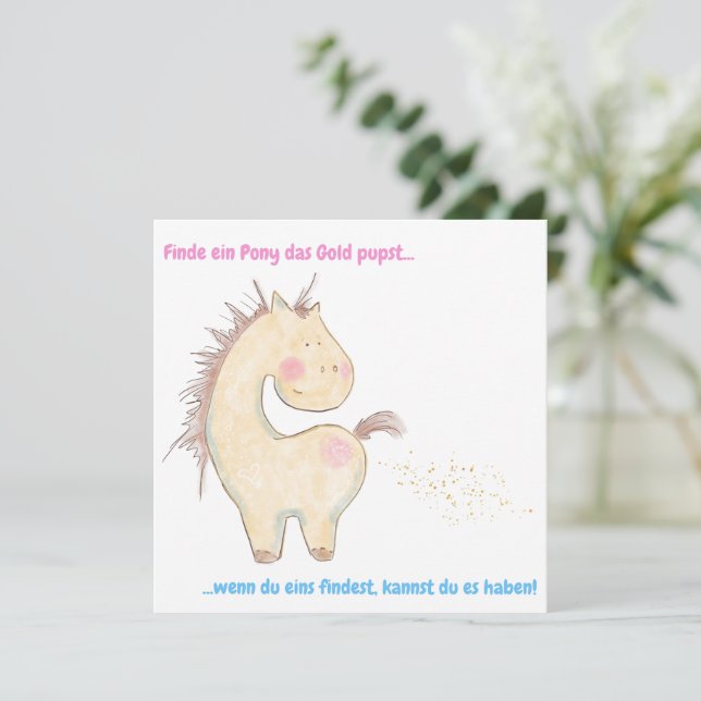Une carte pour les amoureux du cheval (Debout devant)