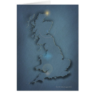Une carte simple des îles britanniques avec le
