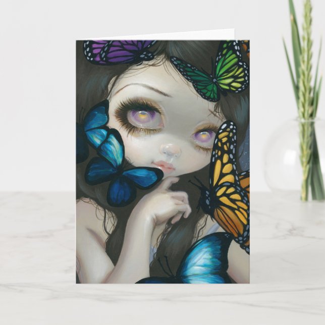 "Une confusion carte de voeux d'ailes" (Devant)