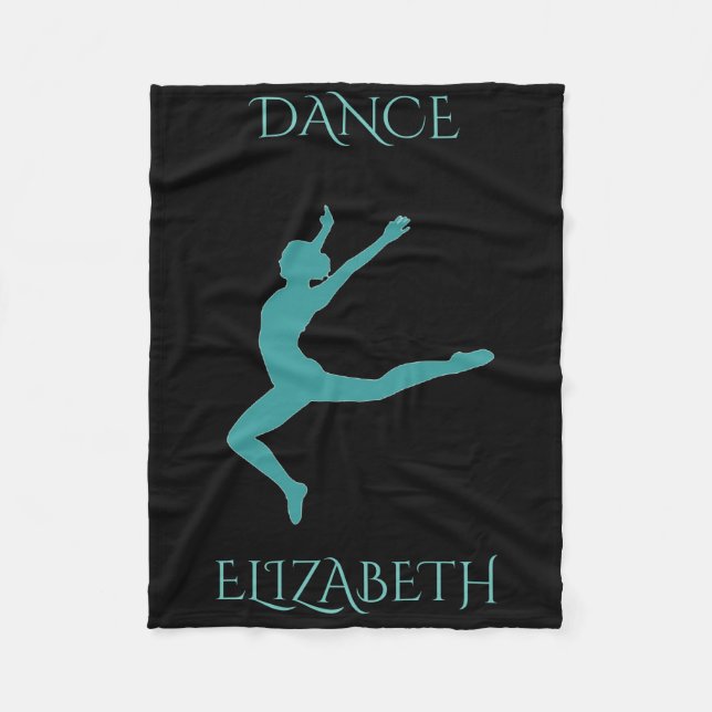 Une couverture en toison de danse personnalisée. (Devant)