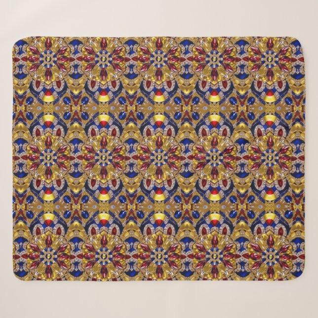 Une couverture Sherpa avec des couleurs Colombie (Devant (Horizontal))
