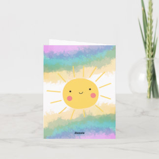 une dans le Soleil Cartes de vœux pour le premier 