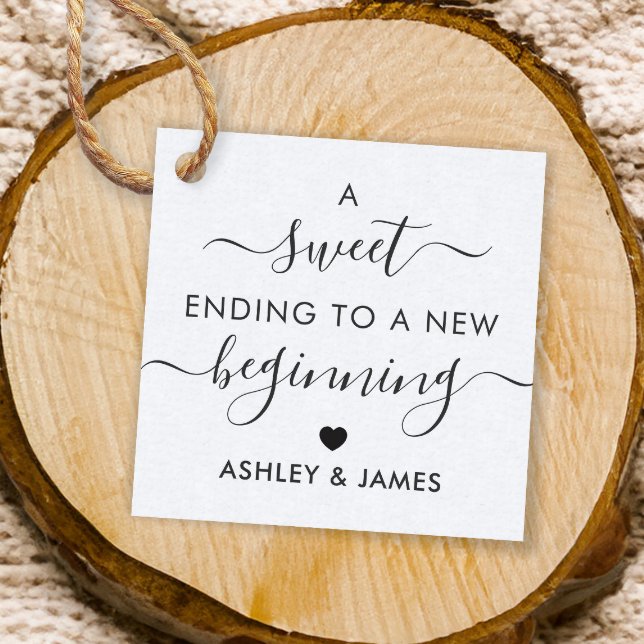 Une douce fin à une nouvelle étiquette de cadeau d (Créateur téléchargé)