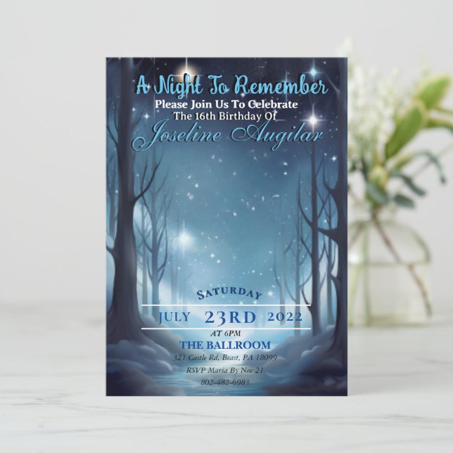 Une douce nuit étoilée 16 Invitation (Debout devant)