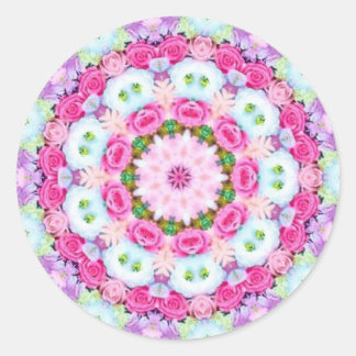 Une émeute de fleurs pastel autocollant