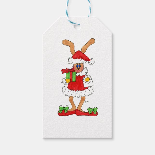 Une Étiquette Cadeau Lapin Pour Les Vacances ! (Devant)