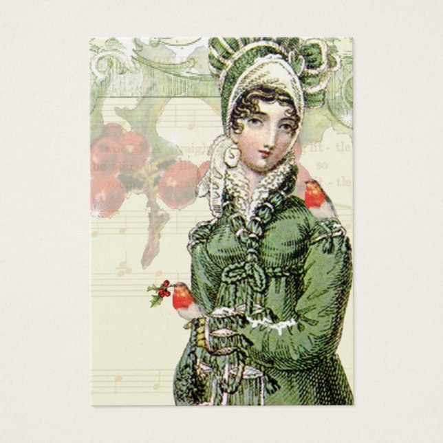 Une étiquette cadeau Noel Jane Austen INspashed Si (Devant)