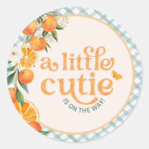 Une étiquette de Baby Shower pour un petit amour o