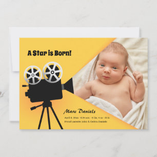 Une étoile est née Photo Faire-part de naissance