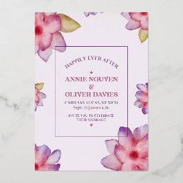 Une Faire-part de mariage Florale Simple Et Belle