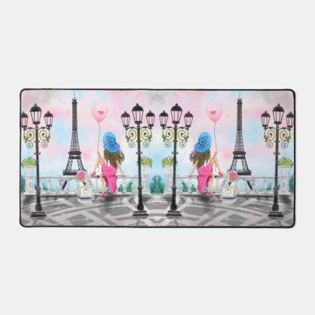 Une femme à Paris Tour Eiffel Design miroir (Recto)