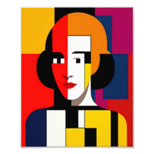 Une femme Abstraite face à l'art Photo agrandissem
