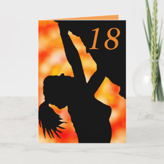 Une femme bouldering, carte d'anniversaire 18e