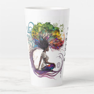 Une Femme Inspirée Réalisée Dans La Dernière Mug