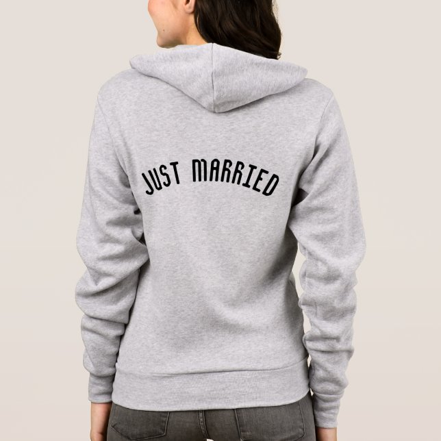 Une femme juste mariée Sweat - shirt à capuche (Dos)