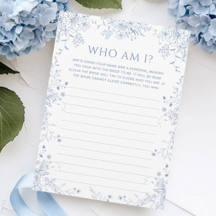 Une Fête des mariées Bleue Devine Qui Joue Carte