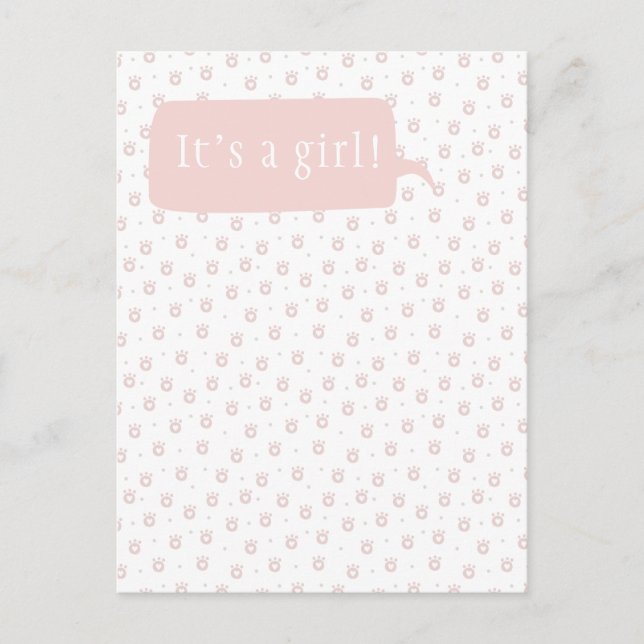 Une fille. | Cartes de poche mignonnes avec coeur  (Devant)