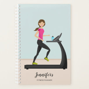 Une Fille Qui Fonctionne Sur Un Tapis Illustration
