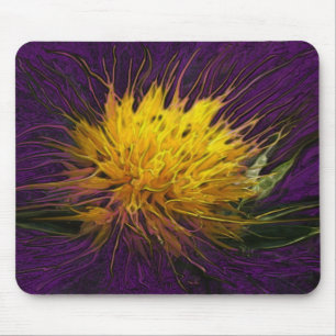 Une fleur dans le tapis de souris (pourpre) foncé