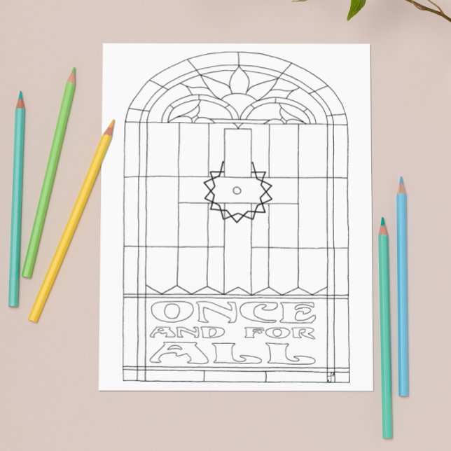 Une fois pour toutes la carte de couleur croix en  (Créateur téléchargé)