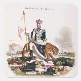 Une fois sacre rine le fut pour moi' quadratischer aufkleber