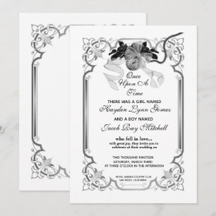 Une Fois Sur Un Faire-part de mariage Temps