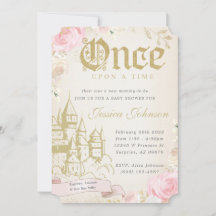 Une Fois Sur Une Invitation Baby shower