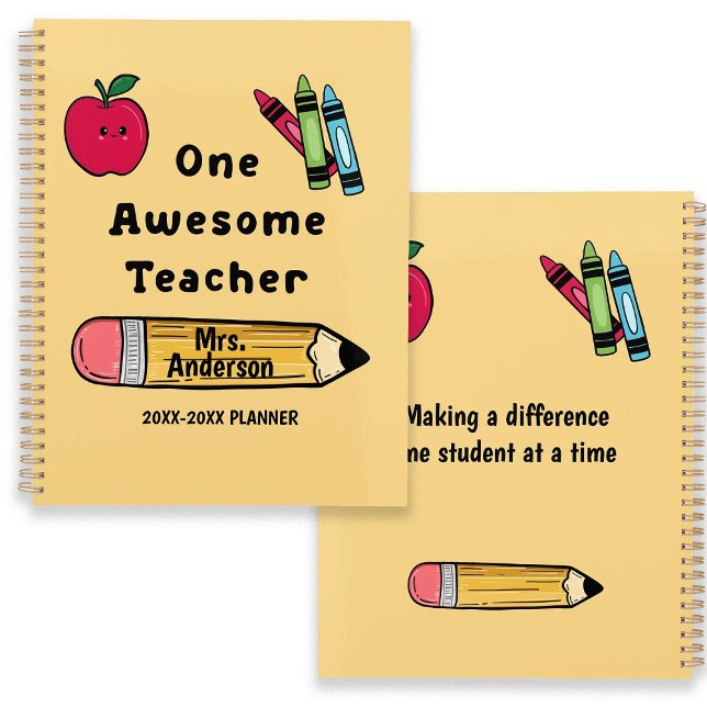 Une formidable appréciation de la classe d'enseign ("One Awesome Teacher" planner)