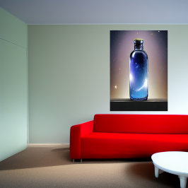 Une galaxie en bouteille | AI Art Poster