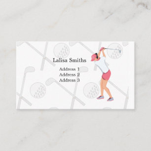 Une golfeuse est carte de visite de golf