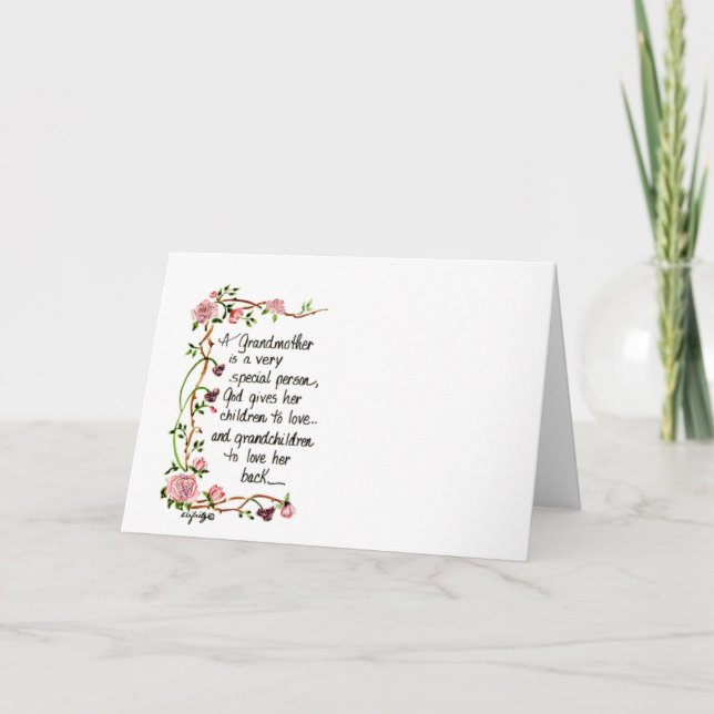 Une grand-mère est très spécial carte de voeux pli (Devant)