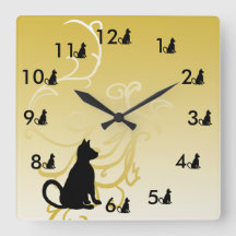 Une horloge de chat de Kitty deux Kitty choie des