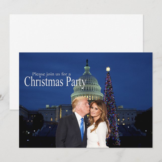 Une invitation à Noël de Donald et Melania (Devant / Derrière)