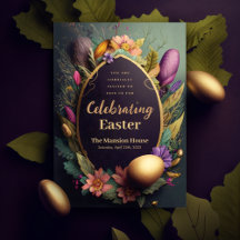 Une invitation à une célébration de Pâques élégant