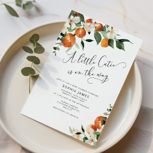 Une invitation au baby shower Little Cutie