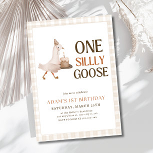 Une invitation d'anniversaire One Silly Goose, Gar