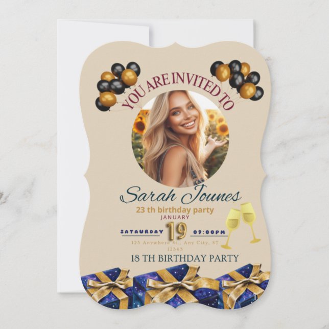 Une invitation d'anniversaire qui convient à tout  (Devant)