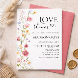 Une invitation de fête prénuptiale florale