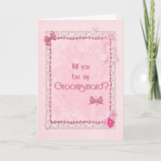 Une invitation de Groomsmaid de regard de métier (Devant)